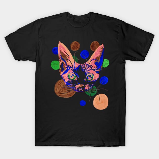 Rex Cat T-Shirt by RaLiz